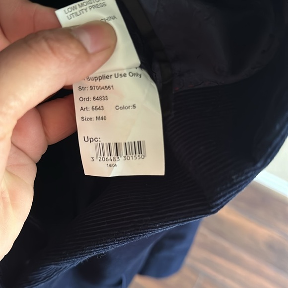 Men retro blue blazer corduroy jacket - Picture 11 of 11